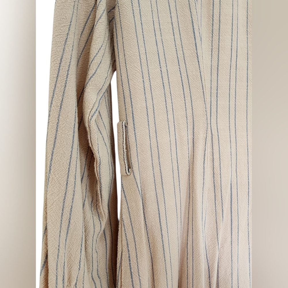 FREE PEOPLE Audrey Cream Stripe Midi Dress, size S - Picture 6 of 8